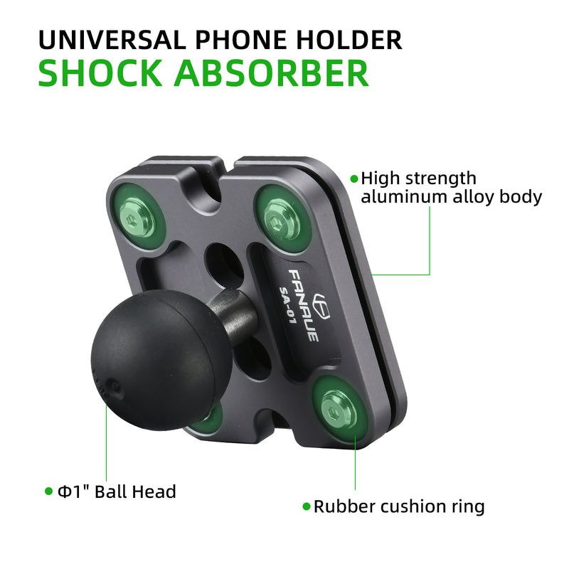 Load image into Gallery viewer, FANAUE SA-01 Mobile Phone Mount Shock Absorber with Detachable 1&quot; Ball Head
