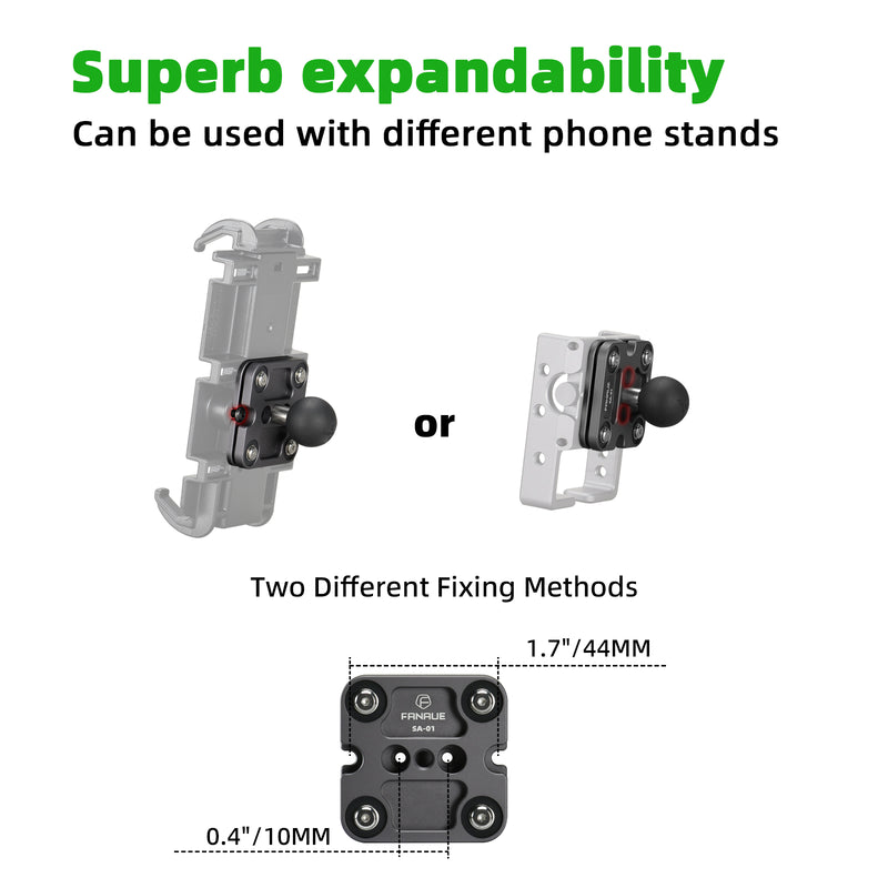Load image into Gallery viewer, FANAUE SA-01 Mobile Phone Mount Shock Absorber with Detachable 1&quot; Ball Head
