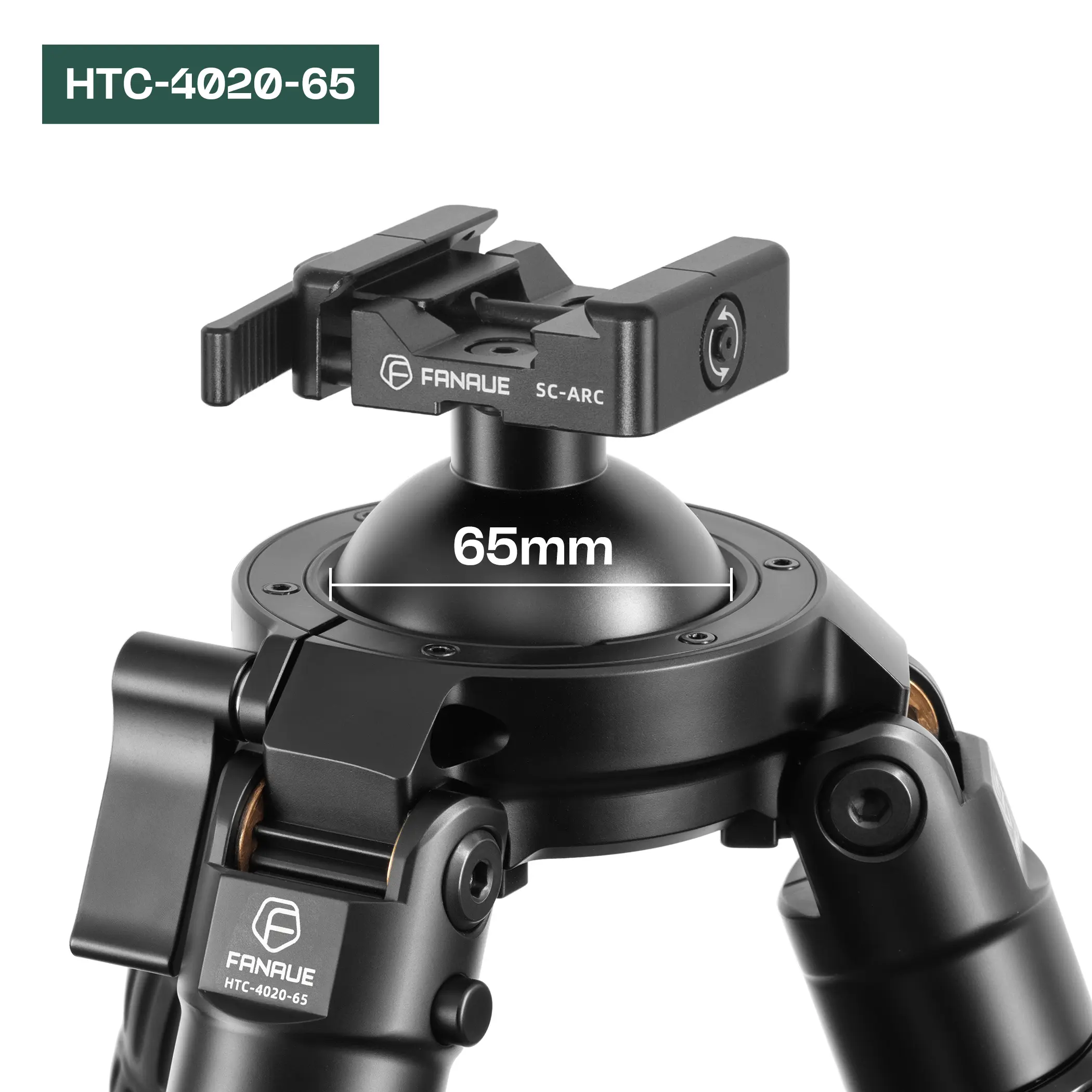 FANAUE HTC series Interted Carbon Fiber Tripod For Hunting Shooting,Compatible With Arca Swiss And Picatinny Rail (2/3 section,Load:30kg)_3