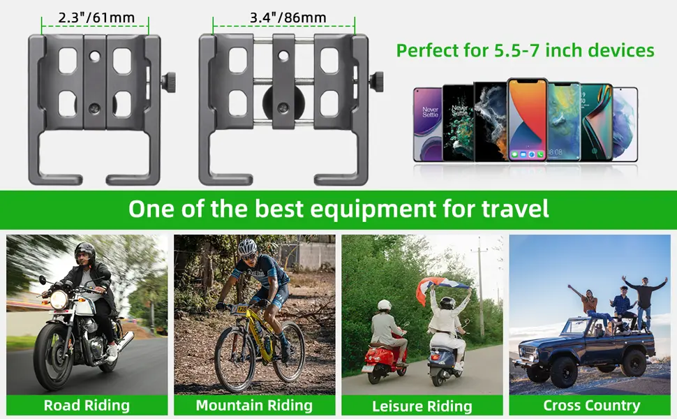 FANAUE CPC-07SA Universal Phone Holder with 1'' Ball for Smartphones with a Width of 2.3" to 3.4"_4