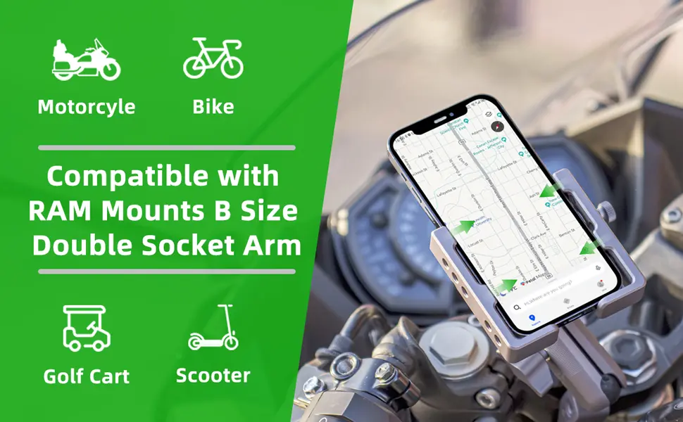 FANAUE CPC-07SA Universal Phone Holder with 1'' Ball for Smartphones with a Width of 2.3" to 3.4"_3