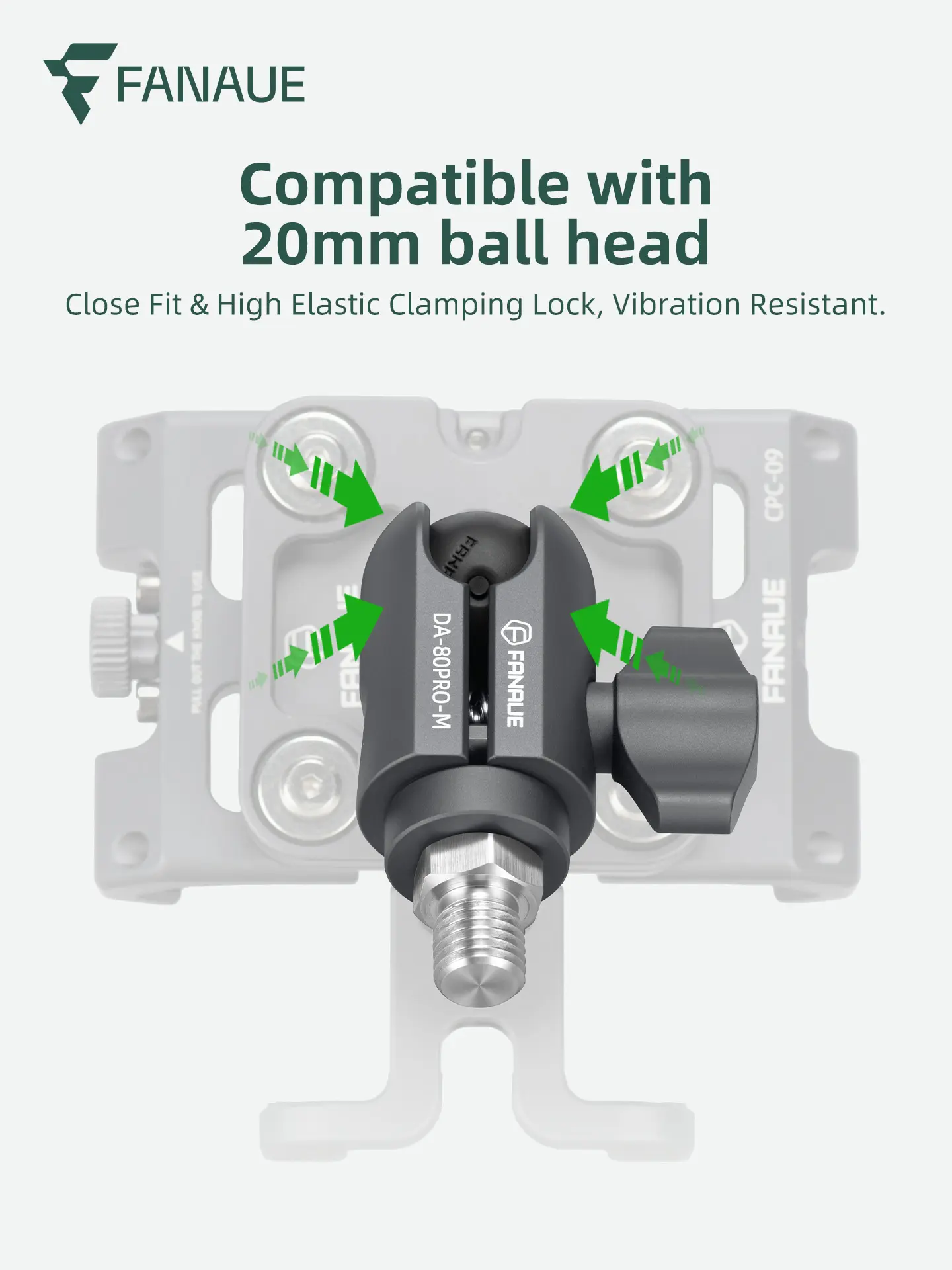FANAUE CC-80PM Series Single Socket Arm Compatiable With 20mm Ball,Fits a variety of base sizes_3