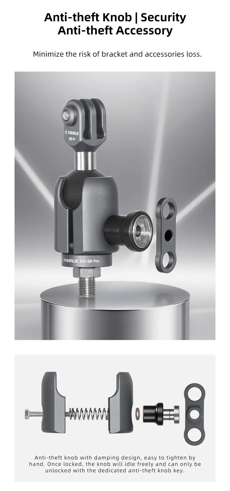 FANAUE Action Camera Mount / Universal Action Camera Holder_8