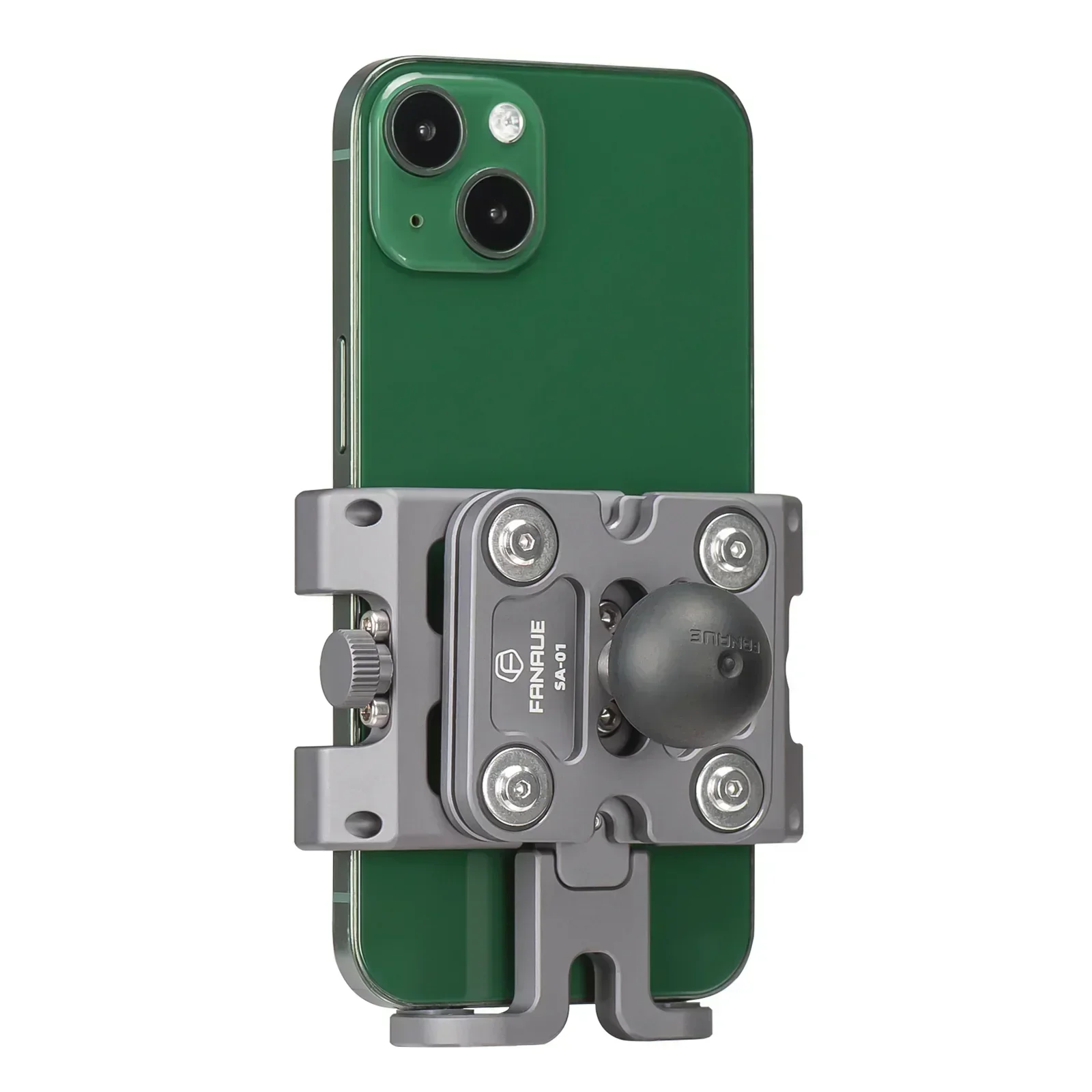 FANAUE CPC-09 Support de téléphone en aluminium avec rotule de 1 pouce pour smartphones de 5,5 à 7 pouces