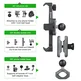 FANAUE CPC-05T6F Motorcycle phone mount compatible with 1-inch ball,fit all 5.5-7 inch phone
