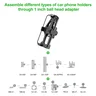 FANAUE Aluminum Phone Holder with 1" Ball Head Adapter Compatible with RAM Mounts B Size Double Socket Arm & Bike Motorcycle Phone Mount for 5.5-7" Smartphone