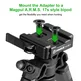 FANAUE SC-ARCⅡ ARCA-Swiss Bipod Adapter, ARCA-Swiss Quick Release, Arca Tripod Mount for Fanaue Tripod Heads