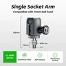 FANAUE Single Socket Arm With 25mm Ball Base Compatible with RAM mount 1"Ball Suitable for Various Screw Holes.
