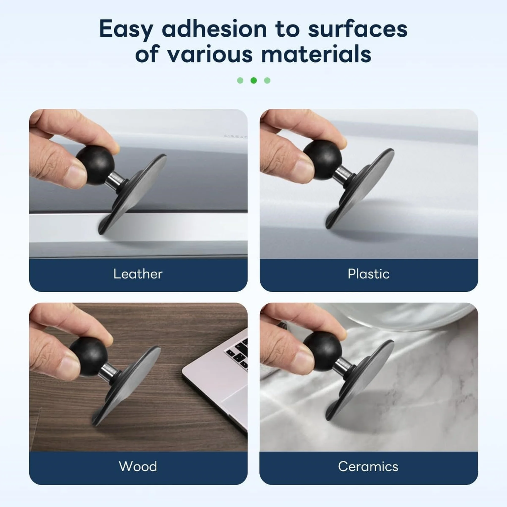 FANAUE SC-03T9 Magnetic Car Mount Compatible with RAM Mount B Size Ball Head, Magnetic car phone holder can be mounted on car dashboard