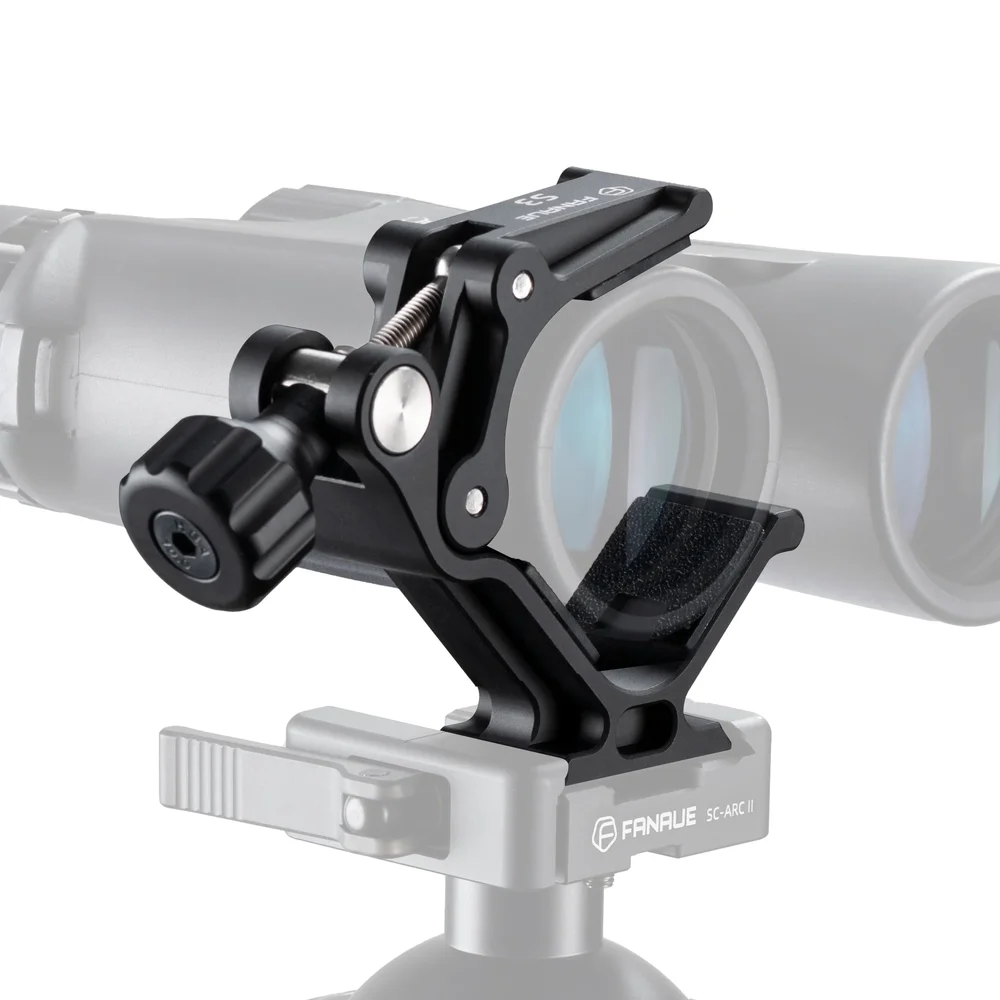 FANAUE Binocular Tripod Mount Adapter,1/4" 3/8" Screw and ARCA Quick Release Binocular Tripod Mount,Compatiable with Vortex Zeiss Nikon Swarovski Leica Leupold Bushnell binculars_main
