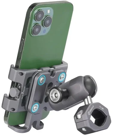 FANAUE Motorcycle Phone Mount Adapter with Shock Absorption Anti-Theft Function
