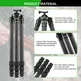 FANAUE ST-65 Carbon Fiber Tripod With Arca Swiss quick release plate clamp with Rotating Ball Head Adapter,Load 55.12lb/25KG