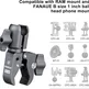 FANAUE Single Socket Arm with Handlebar Base Mount Strong Rod Clamp Compatible with RAM Mounts 1 Inch Ball (Anti-theft version available)