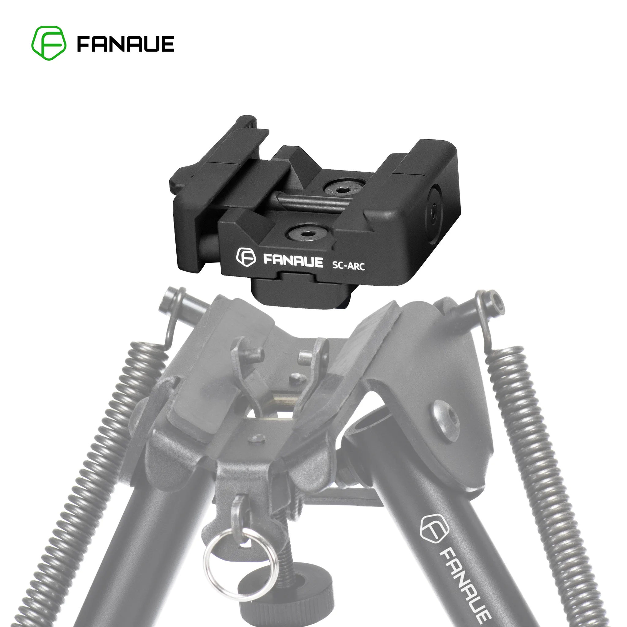 FANAUE SC-ARC Bipod Clamp Quick Release with Adapter Mount-Arca Swiss/RRS Dovetail to Picatinny