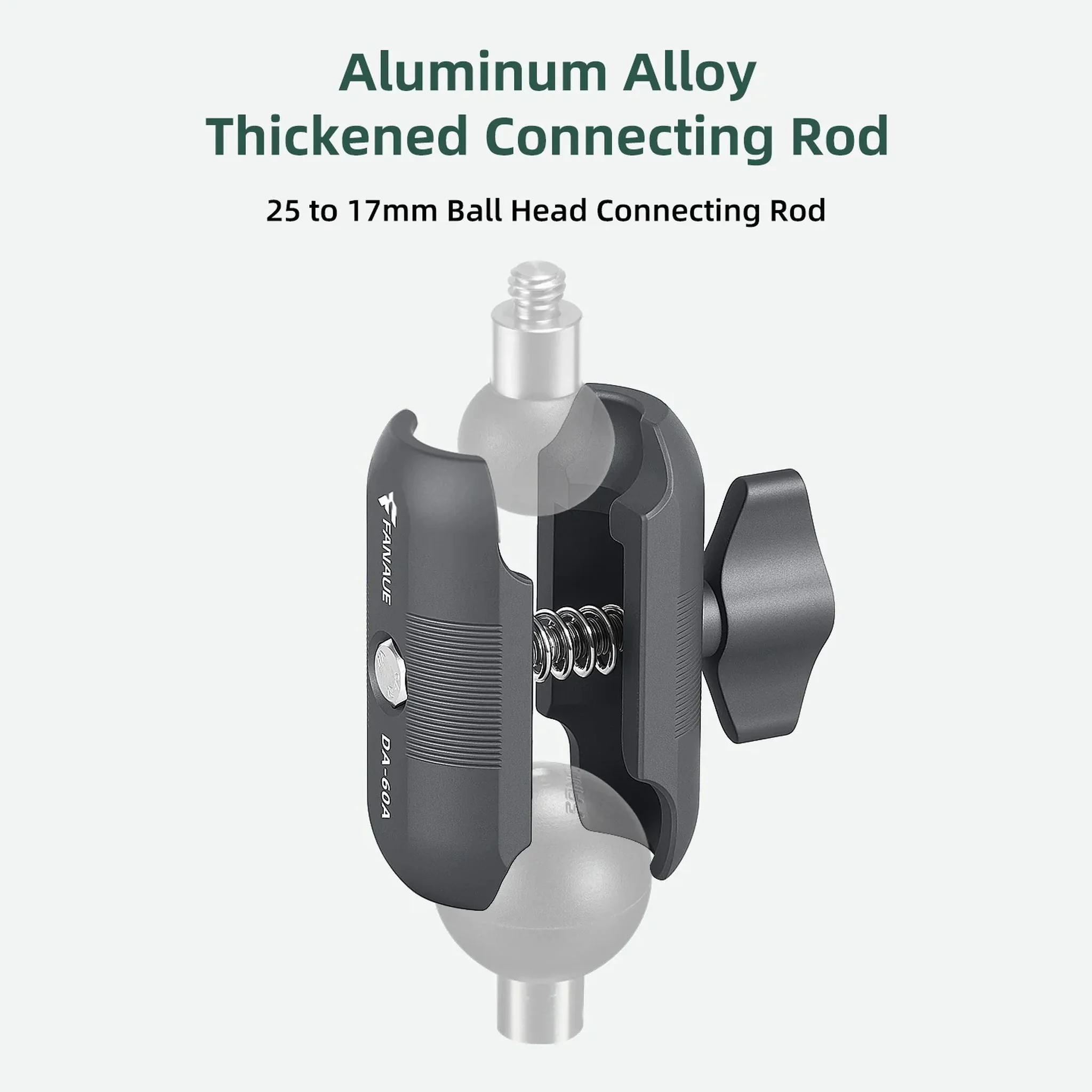 FANAUE DA-60A 60mm Double Socket Arm 25mm Ball to 17mm Ball