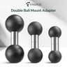 FANAUE LB-01 Double Ball Head Adapter, Male to Female Ball Connection, 25mm to 17mm Ball Conversion, for Double Socket Arms