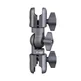 FANAUE DA-120PRO Double Socket Swivel Arm Compatible with 1 Inches/B Size /25mm Ball Mounts Accessories, Powerful Clamp Compatible with RAM Mount