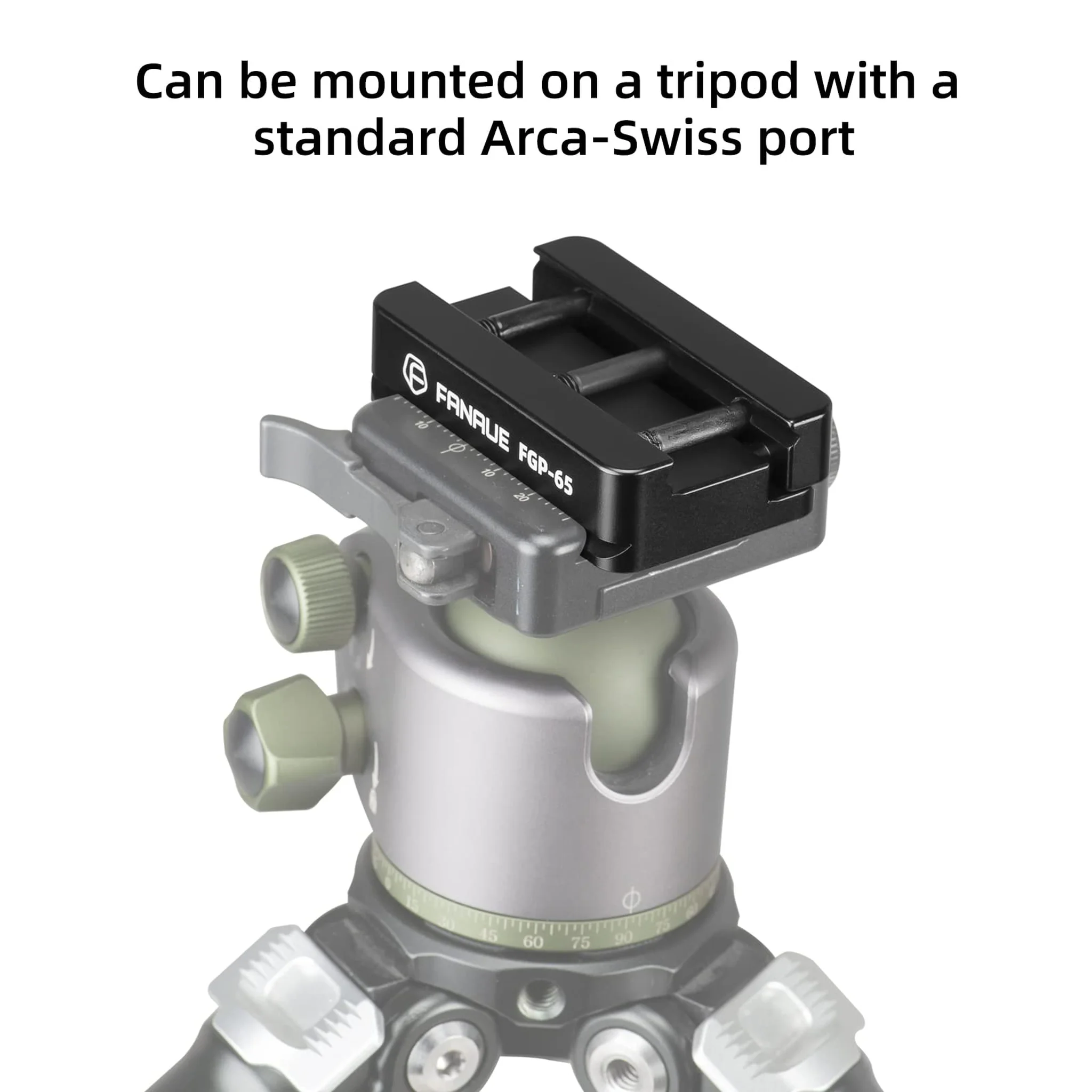 FANAUE FGP-65 Picatinny Arca-Swiss Compatible Rail Plate with Anti-slip Slot, CNC Machined Aluminum,Tripod Dovetail Adapter Mount
