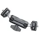 FANAUE HB-04T Camera Articulating Magic Arm, Dual Ballhead Monitor Holder Featuring 1/4" Thread Screw and Positioning Holes