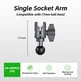 FANAUE CC-80PS Series Single Socket Arm Compatible with 17mm RAM Mount B Size Adapters, Aluminum Alloy Clamp for 17mm (0.66 inch) Ball Head,Fits Bicycle, Motorcycle, Car Phone Holder