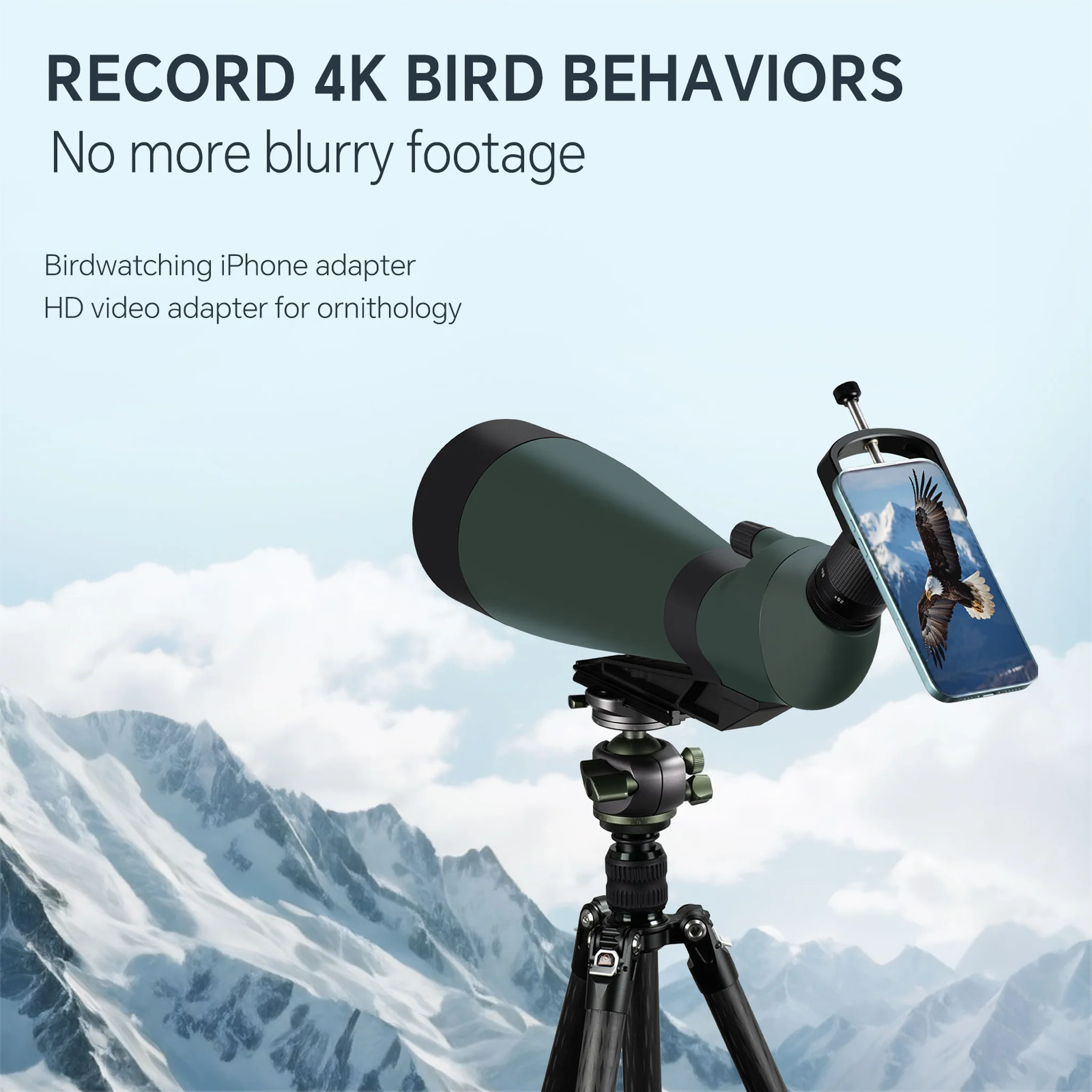 Magnetic Universal Spotting Scope Phone Adapter, Fits 2.16" Eyepiece Max（Only Available for iPhone）