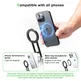 FANAUE MT-03Magnetic Pocket Phone Tripod Foldable Compatible with Magsafe iPhone Plus Pro Max Series, Magnetic Phone Holder for 4.5-7.5" phone