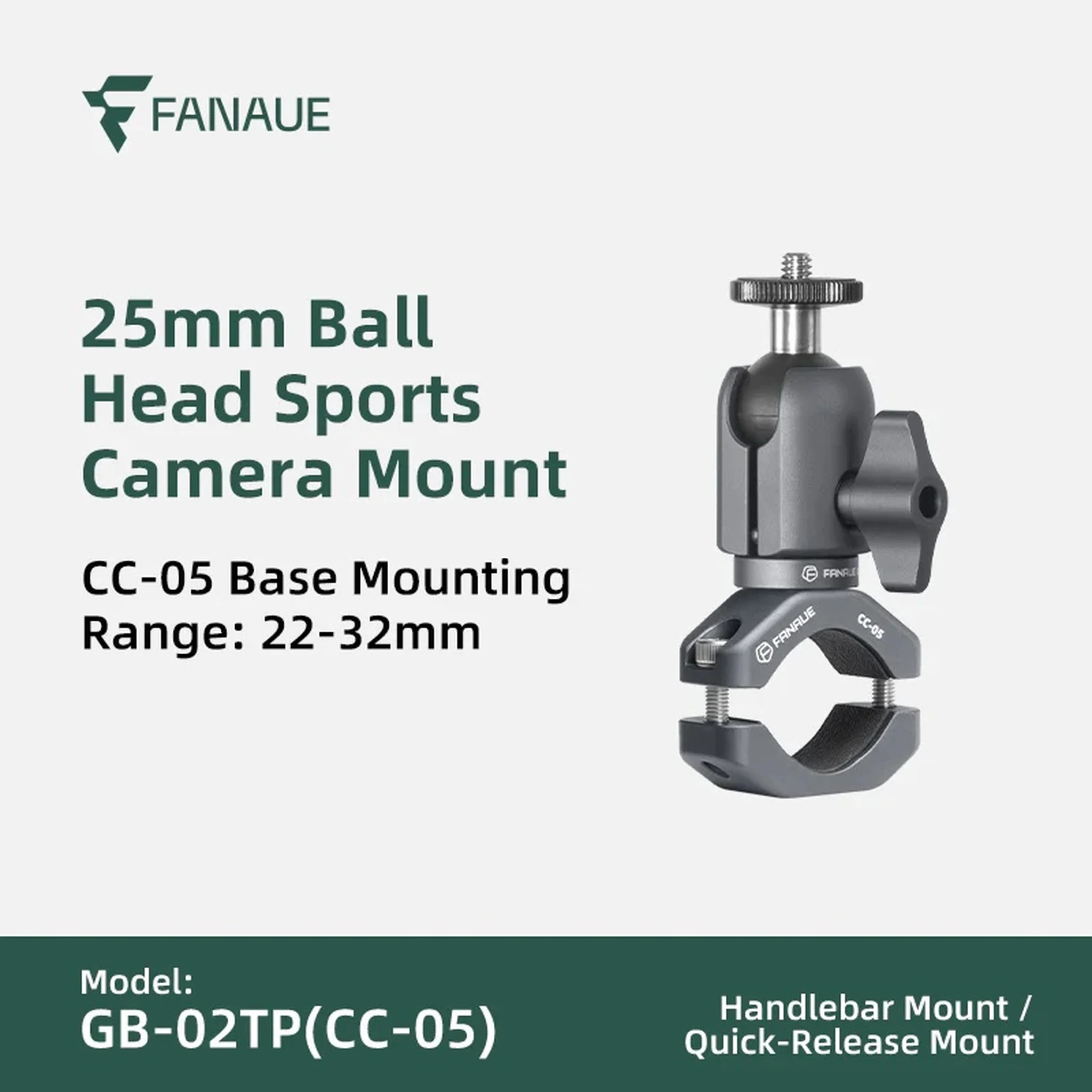 FANAUE GB-02 Universal Action Camera Mount Kit for Motorcycle