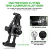 FANAUE Aluminum Phone Holder with 1" Ball Head Adapter Compatible with RAM Mounts B Size Double Socket Arm & Bike Motorcycle Phone Mount for 5.5-7" Smartphone
