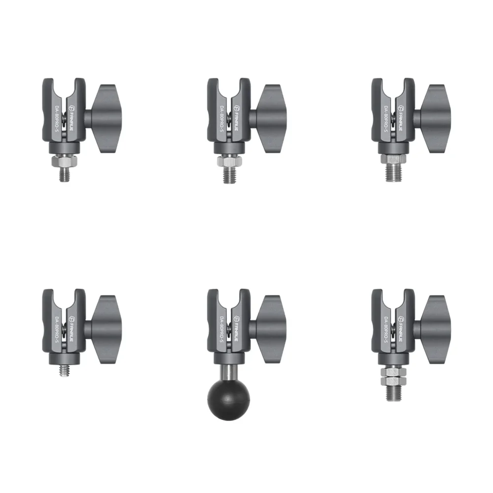 FANAUE CC-80PS 系列单球关节臂，适配17毫米RAM支架B款适配器，铝合金夹具适配17毫米（0.66英寸）球头，适用于自行车、摩托车、车载手机支架_main