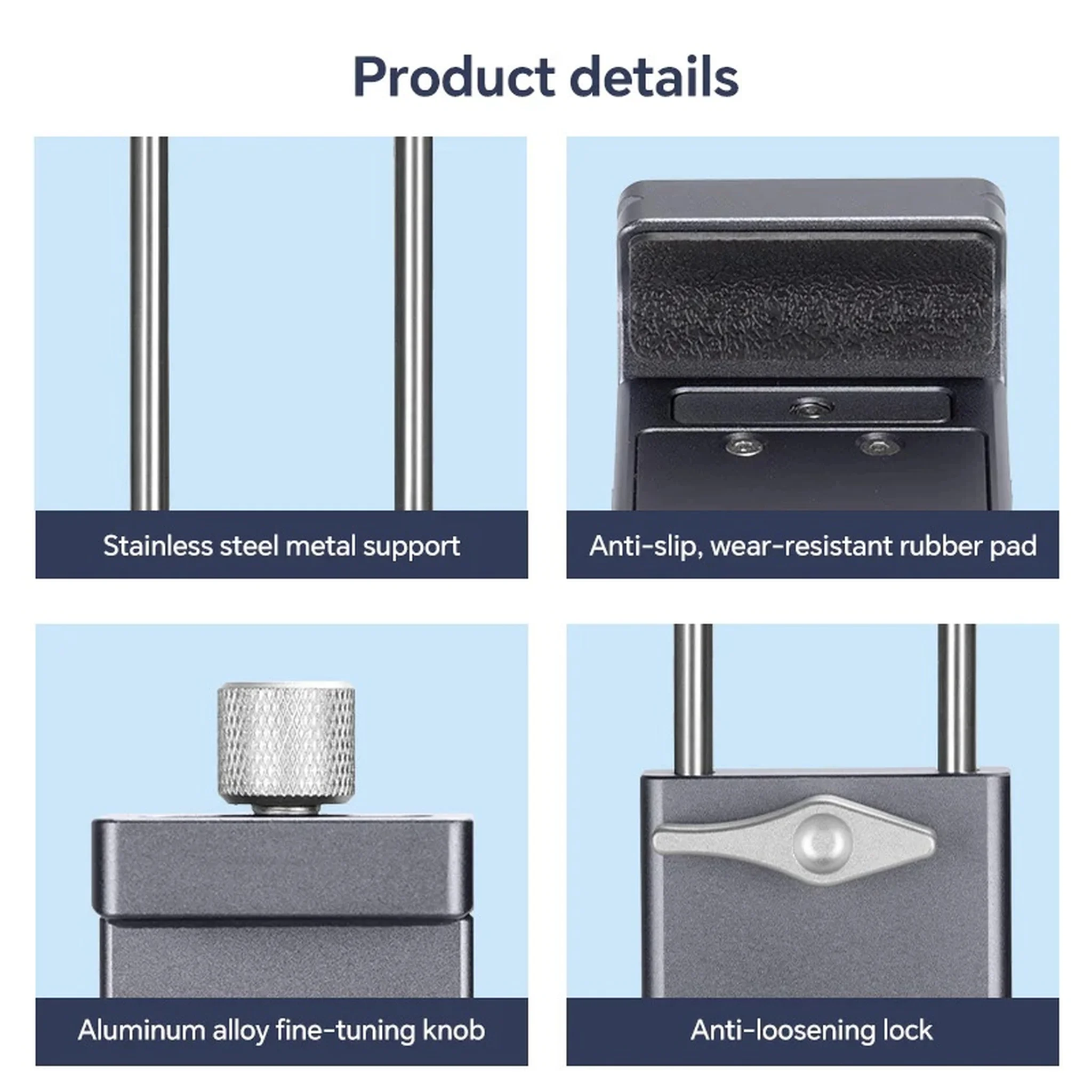 FANAUE Motorcycle/ Bike Tablet Mount, fits iPads with a width of 95–225mm.