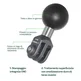 FANAUE GB-01 Action Camera Mount Interface 1" Ball Assembly,Compatible with GOPRO Hero 9/10/11 and Other Brands of Action Cameras