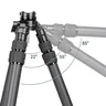 FANAUE HTC-4030A-65 Inverted Carbon Fiber Tripod With 65mm Integrated Half-Ball Leveling Base, 3 Section 25kg Load