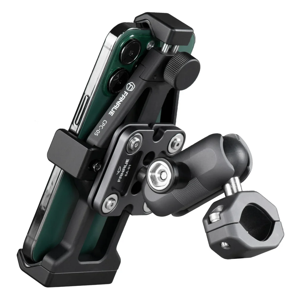 FANAUE CPC-05T6F Motorcycle phone mount compatible with 1-inch ball,fit all 5.5-7 inch phone_main