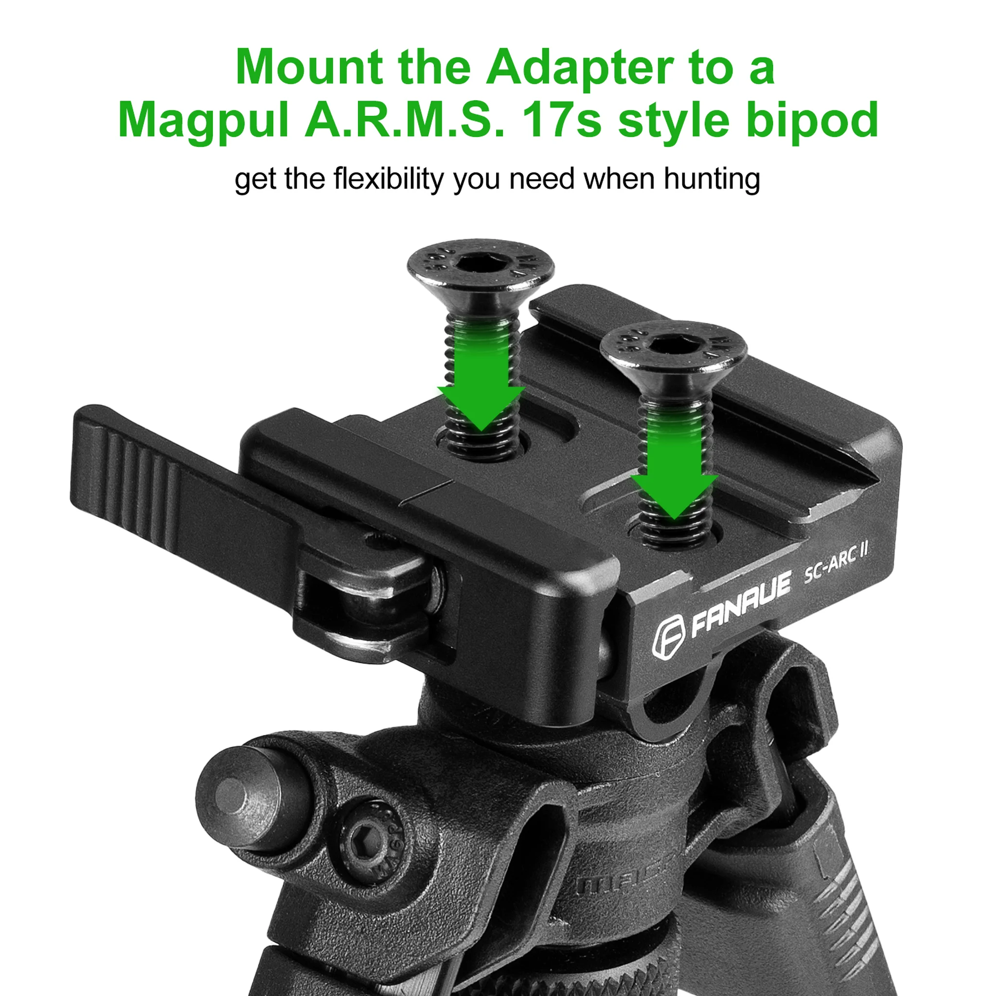 FANAUE SC-ARCⅡ ARCA-Swiss Bipod Adapter, ARCA-Swiss Quick Release, Arca Tripod Mount for Fanaue Tripod Heads