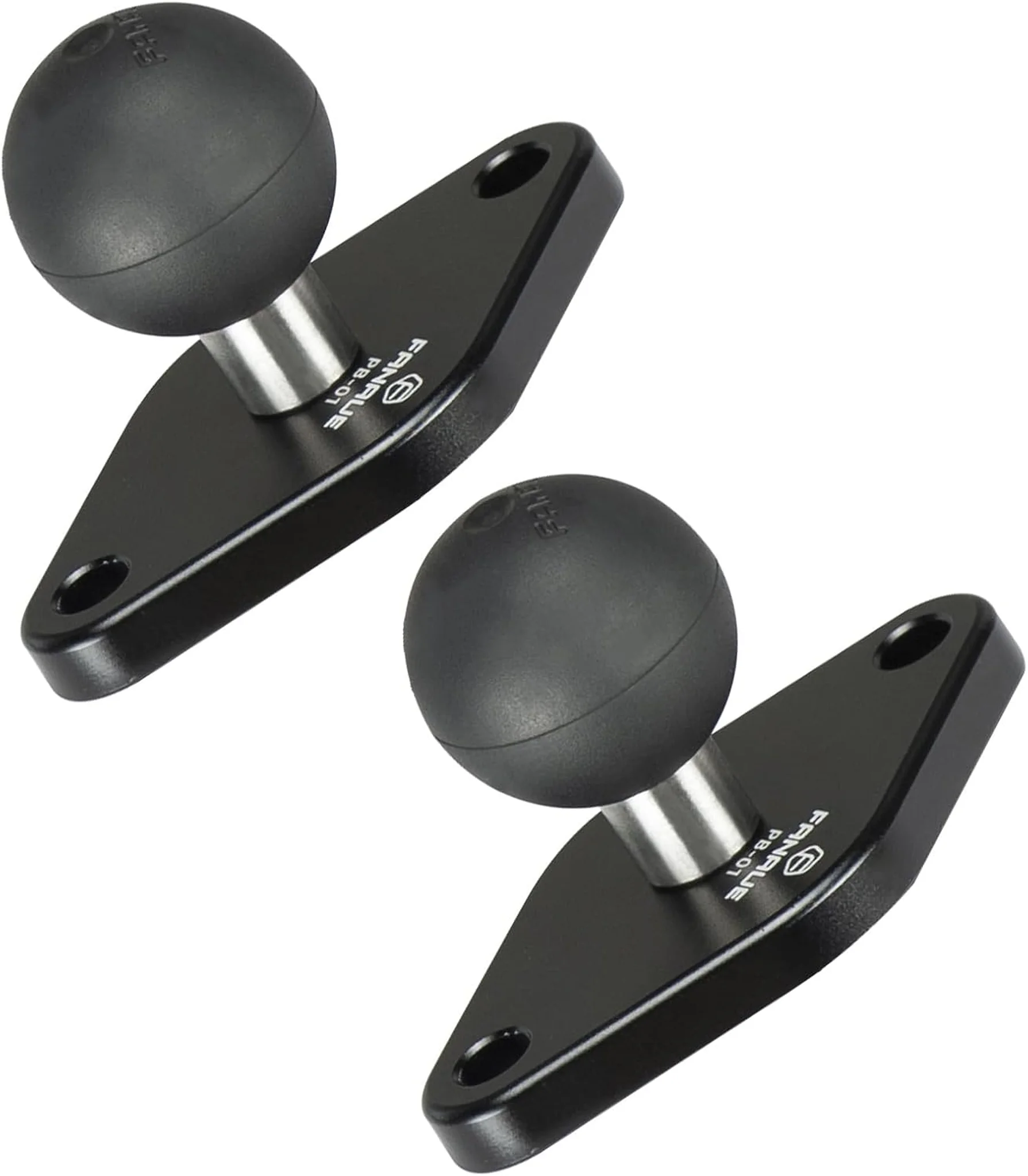 FANAUE 2 Pack 25/20/17 TPU Ball Mount Diamond Base, Compatible with RAM Mount B Size 1" Ball Double Socket Arm, Meets Industry Standard AMPS 1.912'' Hole Pattern