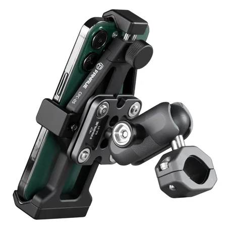 FANAUE CPC-05T6F Motorcycle phone mount compatible with 1-inch ball,fit all 5.5-7 inch phone