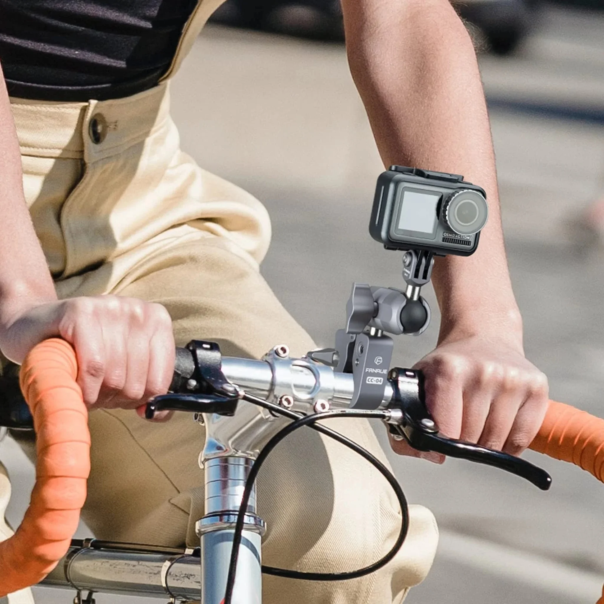 FANAUE Super Clamp Action Camera Mount,Monitor 360° Ballhead Magic Arm Double Ball Head Adapter