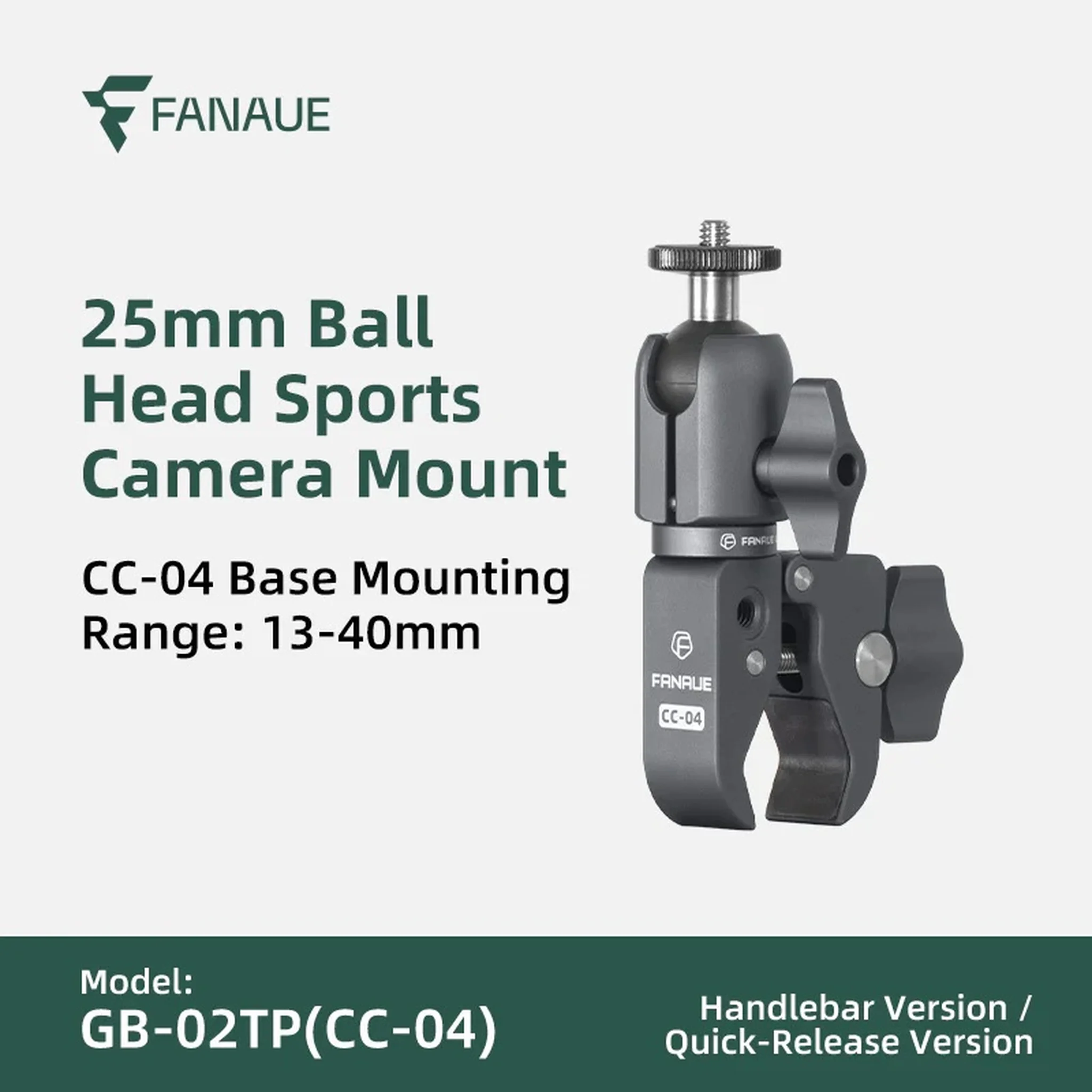 FANAUE GB-02 Universal Action Camera Mount Kit for Motorcycle