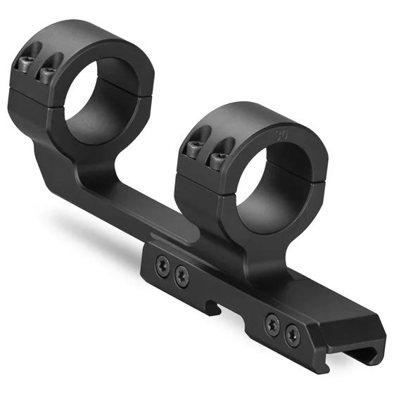 FANAUE 30-30-0MOA Offset Cantilever Scope Mount, 30mm One Piece Dual Ring Scope Mount for Picatinny Rail