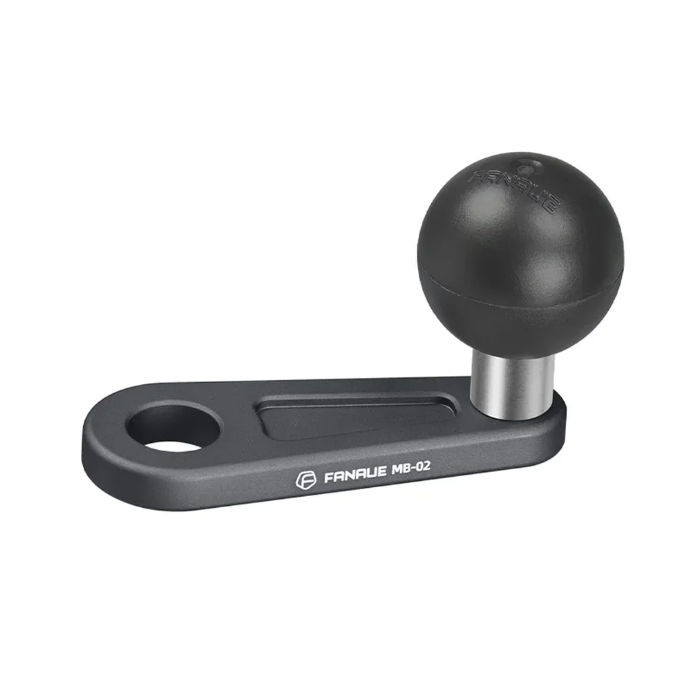 FANAUE MB-02 Ball Mount Base with 10mm Mounting Hole,Right Angle Motorcycle Rearview Mirror Mounting Base, Compatible with DA-60 DA-90 DA-150 Double Socket Arm and Other Compatible Devices_main