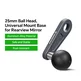 FANAUE MB-02 Ball Mount Base with 10mm Mounting Hole,Right Angle Motorcycle Rearview Mirror Mounting Base, Compatible with DA-60 DA-90 DA-150 Double Socket Arm and Other Compatible Devices