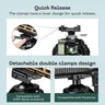 FANAUE Carbon Fiber Tripod With SC-ARC Clamp with Rotating Ball Head Adapter,Load 55.12lb/25kg (Green Style)