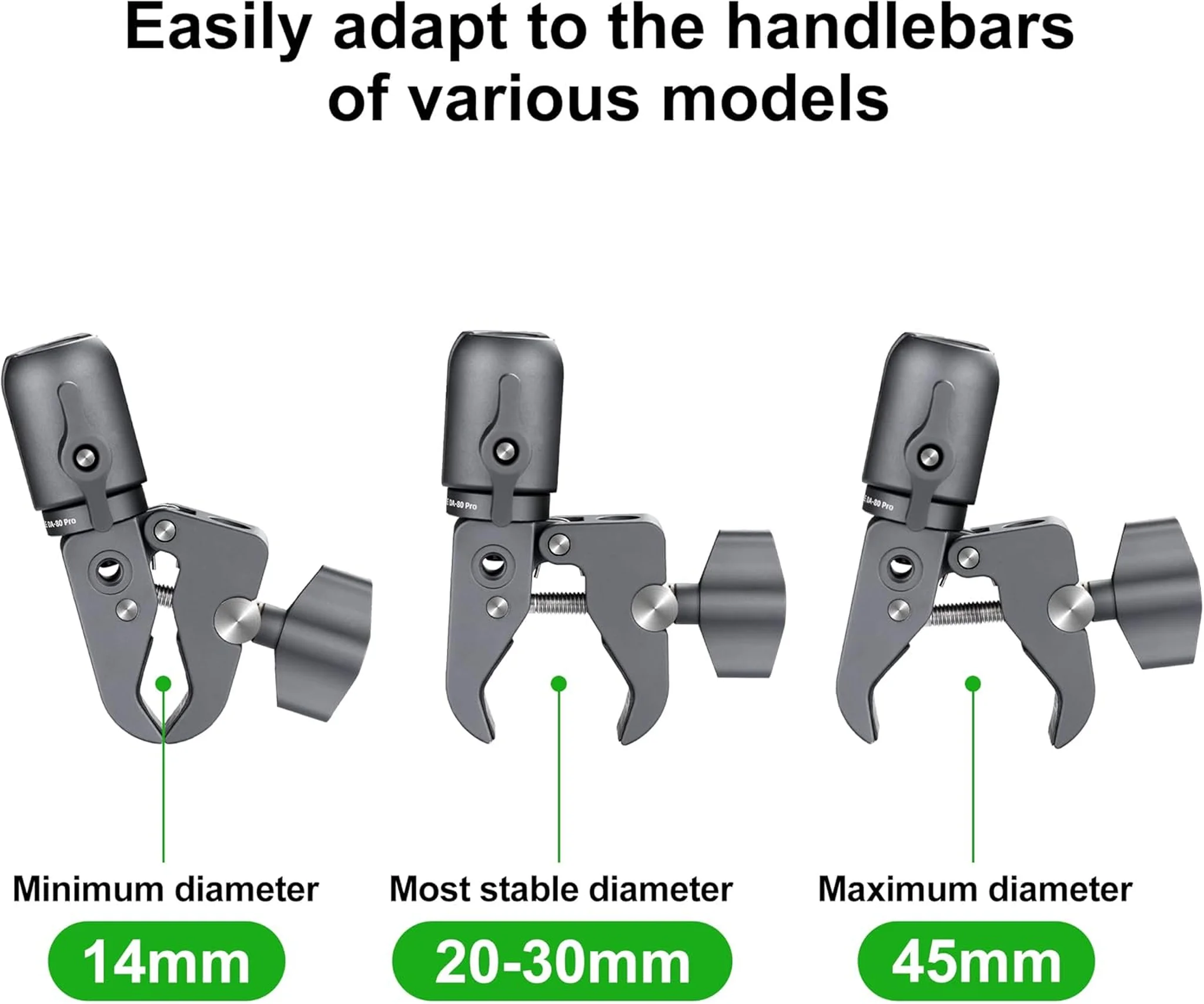 FANAUE CC-04(80P) Single Socket Arm with Handlebar Base Mount Strong Rod Clamp Compatible with RAM Mounts 1 Inch Ball