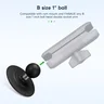 FANAUE Flex Adhesive Ball Base Compatible with RAM Mounts B Size Double Socket Arm, 25/20/17mm Ball Head Adapter for Motorcycle Phone Mount Bike Phone Holder, Suction Cup Base for Mounting on Car Dashboards.
