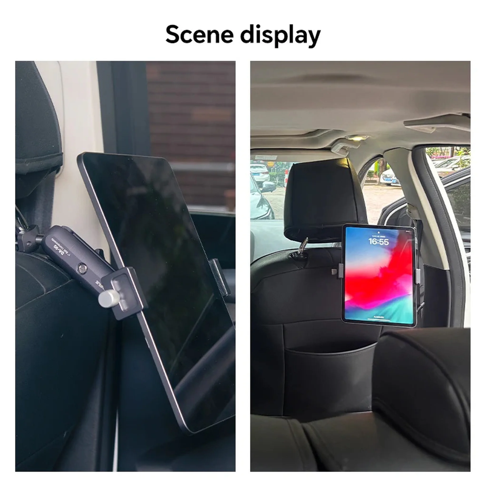 FANAUE Car Rear Seat Tablet Mount / Motorcycle Rearview Mirror Tablet Mount