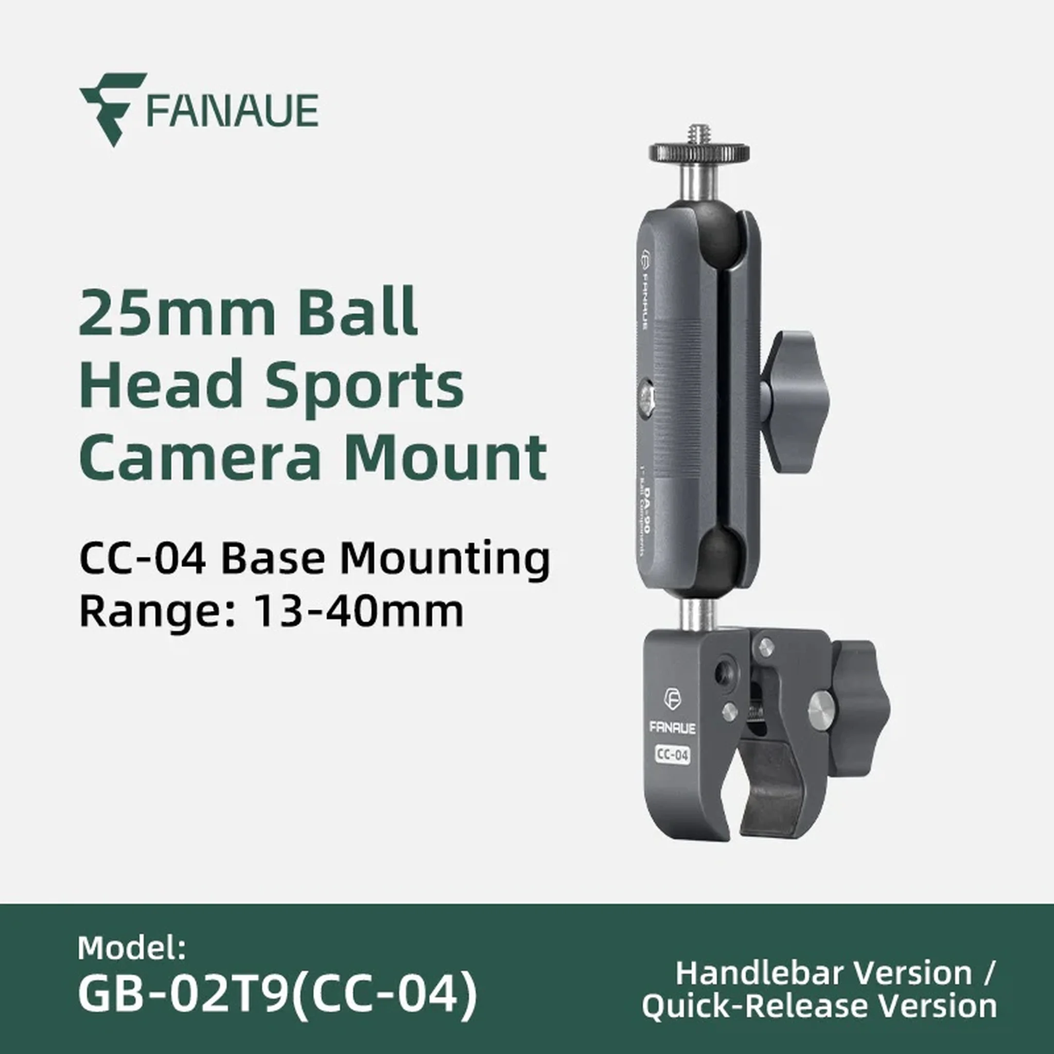 FANAUE GB-02 Universal Action Camera Mount Kit for Motorcycle