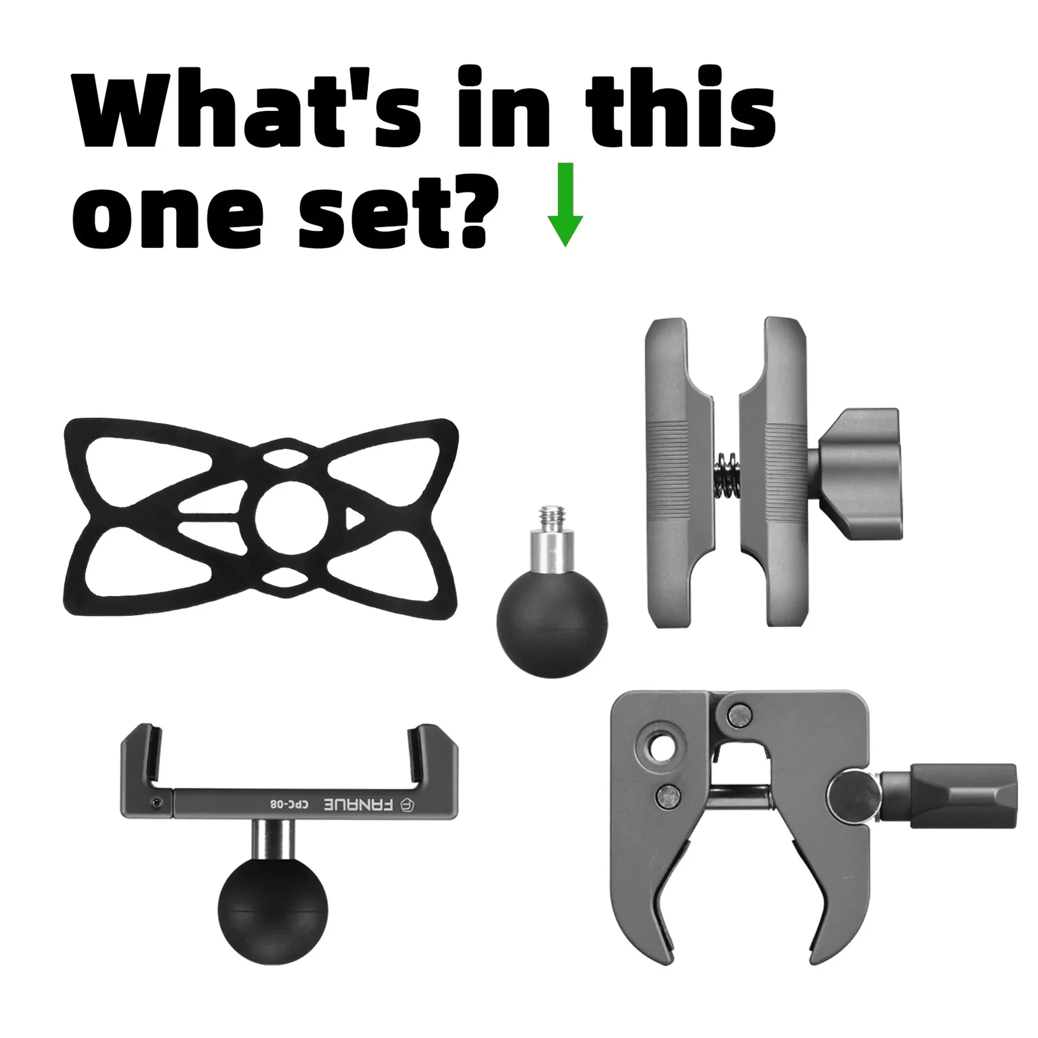 FANAUE CPC-08T Motorcycle Phone Mount with Silicone Net