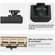 FANAUE Bipod Adapter Bipod Mount Sling Stud 3 T-Nuts 3 Screws and 1 Wrench (Mlok bipod Adapter)