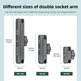 FANAUE Aluminum Alloy Double Socket Arm Compatible With 1 inch Ball(60mm/90mm/150mm))