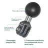 FANAUE GB-01 Action Camera Mount Interface 1" Ball Assembly,Compatible with GOPRO Hero 9/10/11 and Other Brands of Action Cameras
